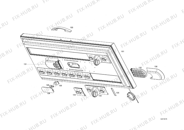 Взрыв-схема холодильника Electrolux ECS3070 - Схема узла Door 003